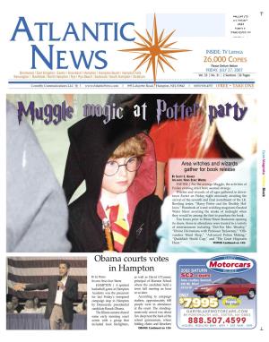 Atlantic News Staff Writer EXETER | for the Average Muggle, the Activities of Friday Evening Must Have Seemed Strange