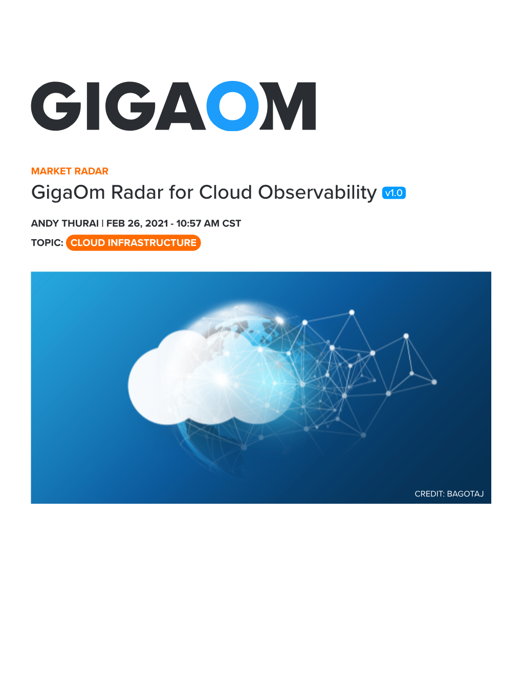 Gigaom Radar for Cloud Observability V1.0