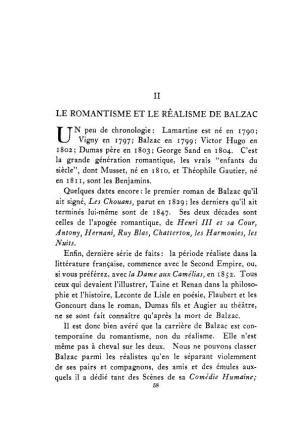 Le Romantisme Et Le R~Alisme De Balzac