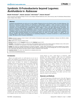 Burkholderia in Rubiaceae