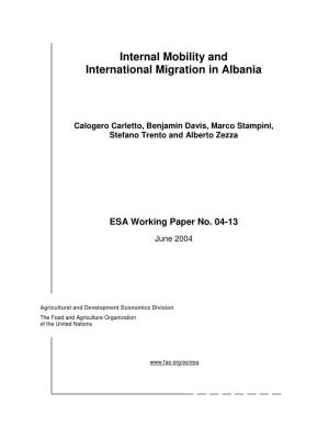 Internal Mobility and International Migration in Albania