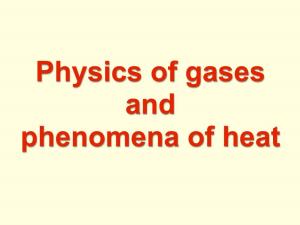 Physics of Gases and Phenomena of Heat Evangelista Torricelli (1608-1647)