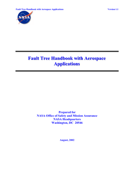 NASA Fault Tree Handbook with Aerospace Applications