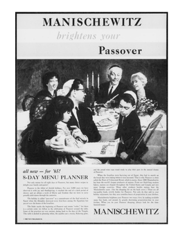 1965 Manischewitz Brightens Your Passover