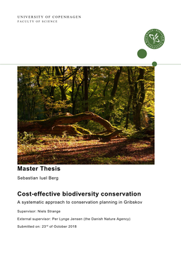 Master Thesis Cost-Effective Biodiversity Conservation