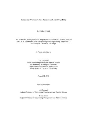 Conceptual Framework for a Rapid Space Launch Capability By
