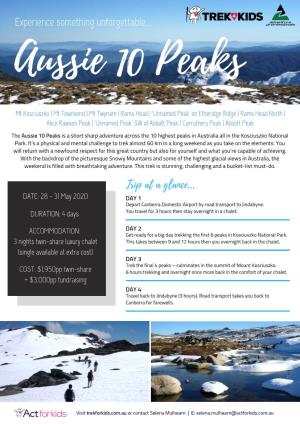 Aussie 10 Peaks Is a Short Sharp Adventure Across the 10 Highest Peaks in Australia All in the Kosciuszko National Park