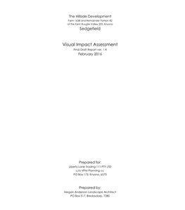 Visual Impact Assessment Final Draft Report Ver