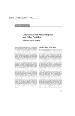 Calcitonin Gene-Related Peptide and Other Peptides