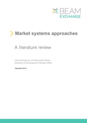 Market Systems Approaches