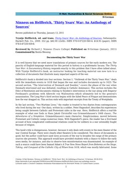 Ninness on Helfferich, 'Thirty Years' War: an Anthology of Sources'