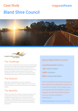 Bland Shire Council MAGIQ Documents Digital