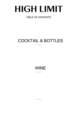 Wine Cocktail & Bottles
