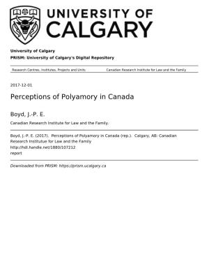 Perceptions of Polyamory in Canada