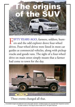 The Origins of the SUV
