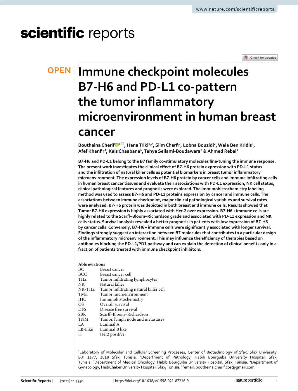 Immune Checkpoint Molecules B7 H6 And Pd L1 Co Pattern The Tumor