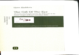 The Gift of the Eye. Mortuary Ritual Performed by the Jadopatias in The