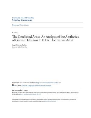 The Conflicted Artist- an Analysis of the Aesthetics of German Idealism in E.T.A