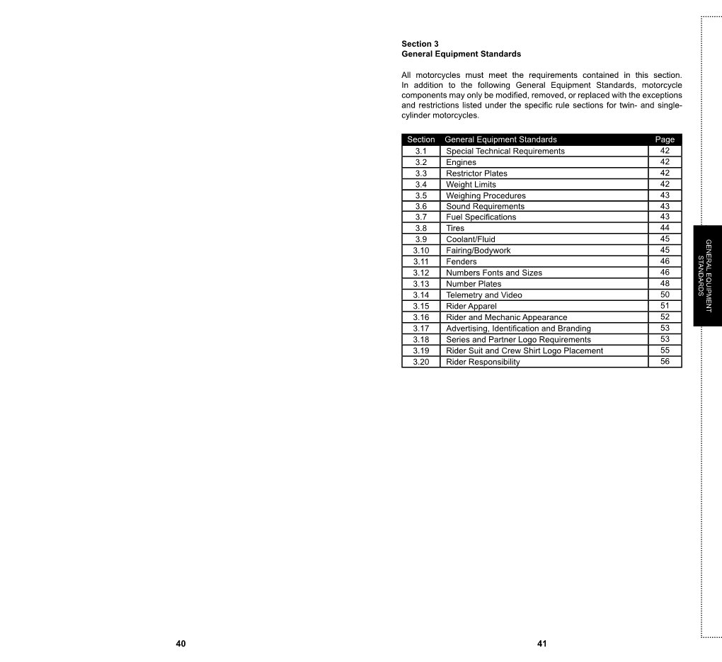 Asd Section 3 General Equipment Standards All Motorcycles Must