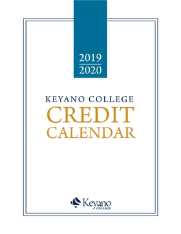 Credit Calendar 2019-2020
