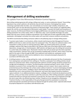 Management of Drilling Wastewater (Wq-Wwprm2-83)