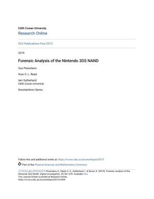 Forensic Analysis of the Nintendo 3DS NAND