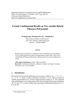 Certain Combinatorial Results on Two Variable Hybrid Fibonacci Polynomials