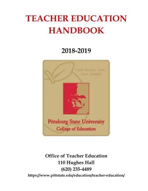 Teacher Education Handbook