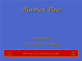 J. Paul History of High Energy Astrophysics