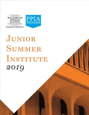 Junior Summer Institute 2019 Studentbiographies