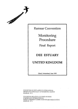Rarnsar Convention DEE ESTUARY UNITED KINGDOM