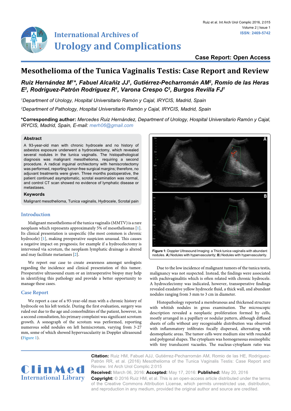 Mesothelioma of the Tunica Vaginalis Testis