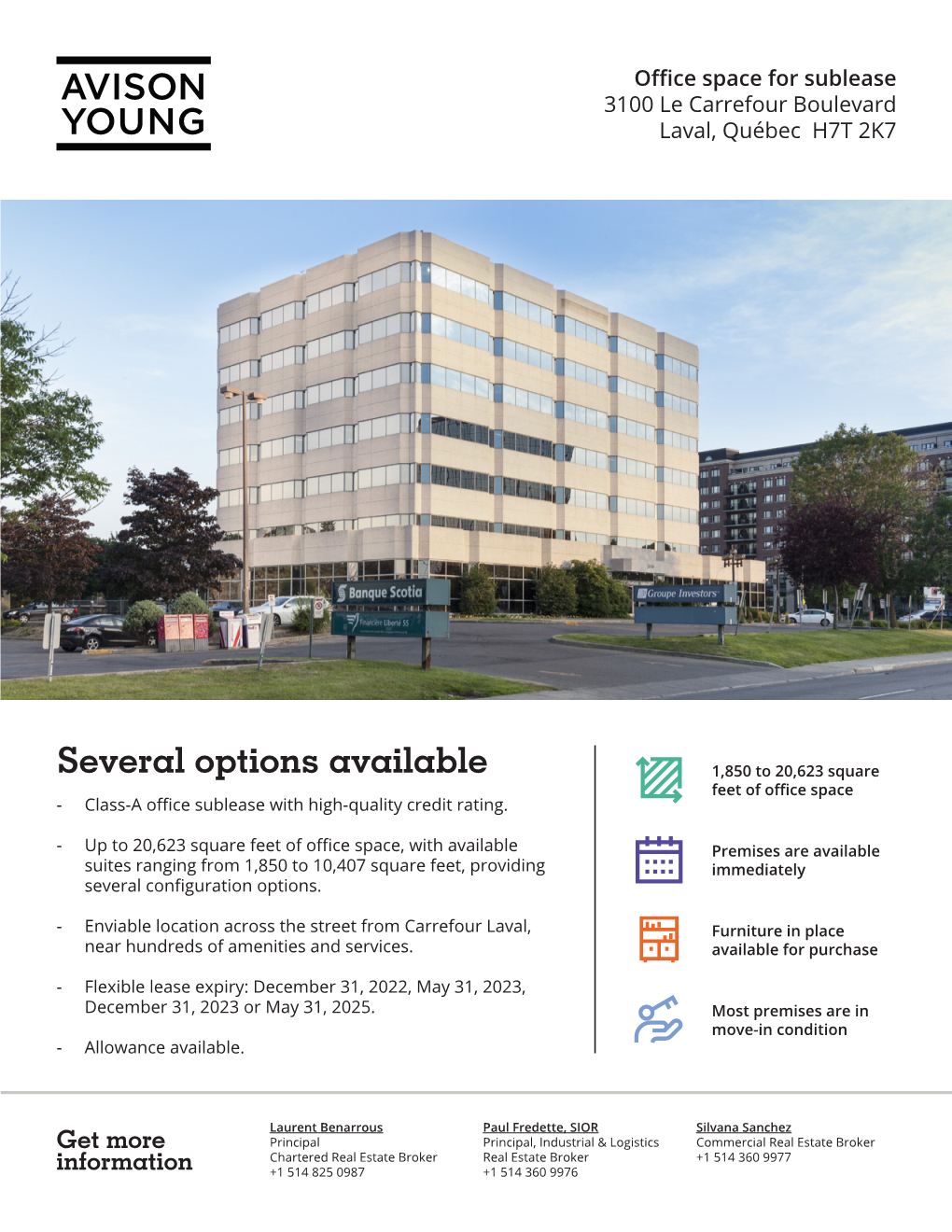 Several Options Available 1,850 to 20,623 Square Feet of Office Space - Class-A Office Sublease with High-Quality Credit Rating