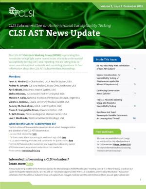 CLSI AST News Update
