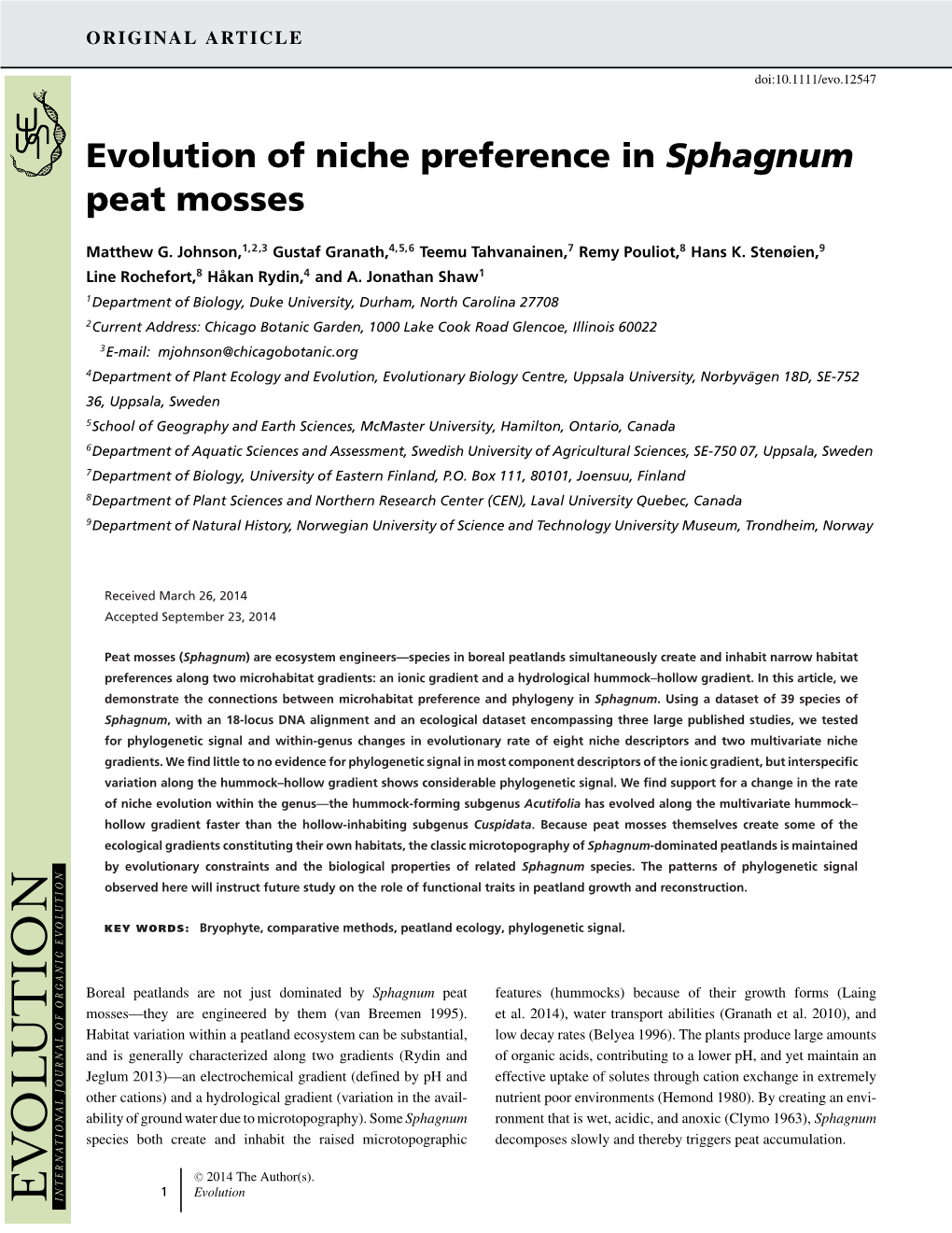 <I>Sphagnum</I> Peat Mosses