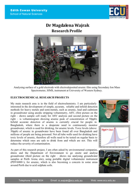 Dr Magdalena Wajrak Research Profile