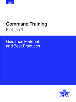 Guidance Material and Best Practices for Command Training
