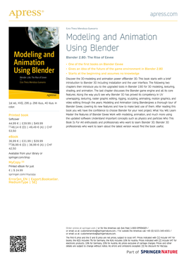 Modeling and Animation Using Blender Blender 2.80: the Rise of Eevee