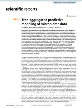 Tree-Aggregated Predictive Modeling of Microbiome Data