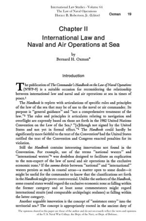 International Law and Naval and Air Operations At