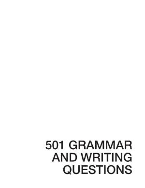 501 Grammar & Writing Questions 3Rd Edition