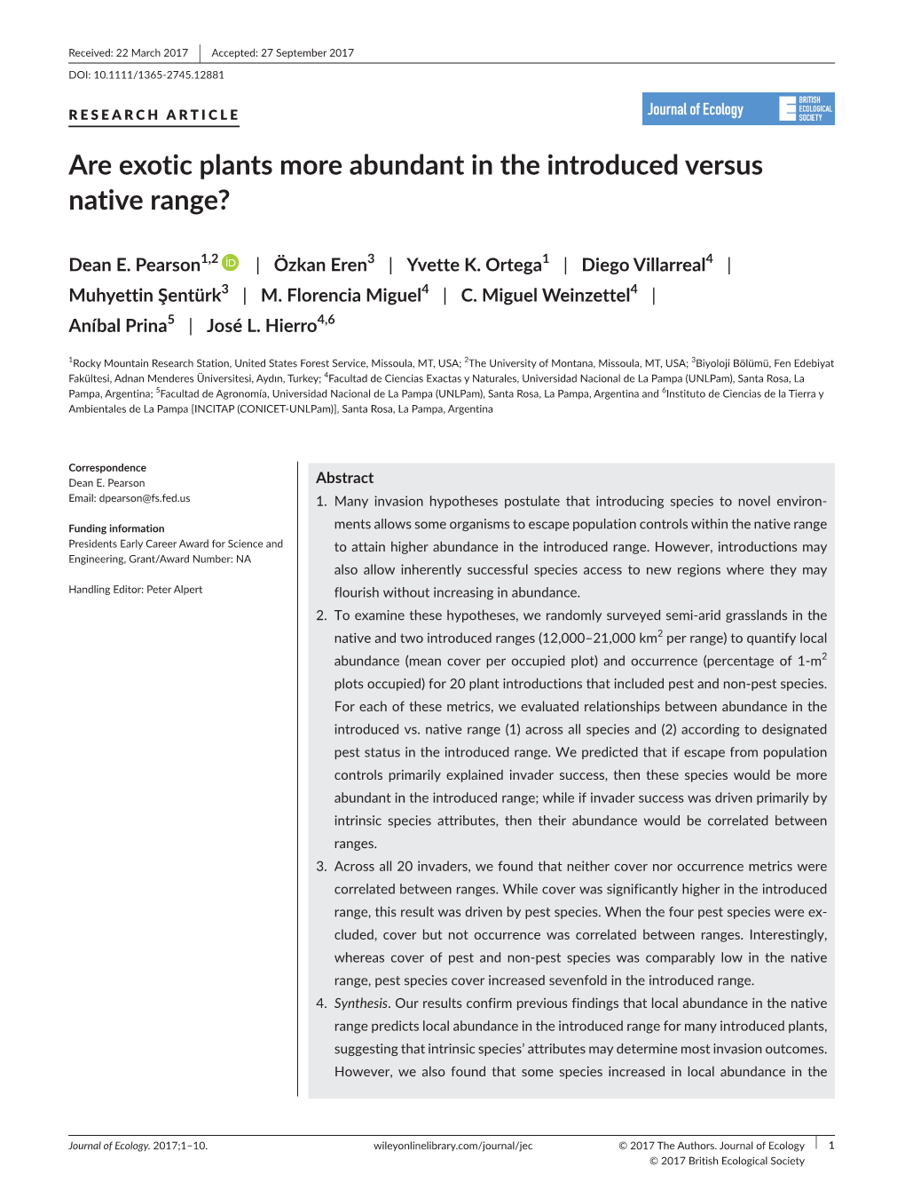 Are Invasive Plants More Abundant in the Introduced Versus Native Range?