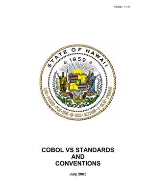 Cobol Vs Standards and Conventions