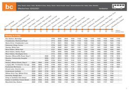 Current Timetable