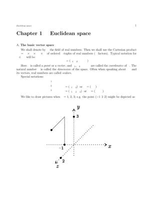 Chapter 1 Euclidean Space