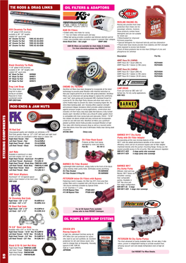 Oil Pumps & Dry Sump Systems Oil Filters & Adaptors Tie