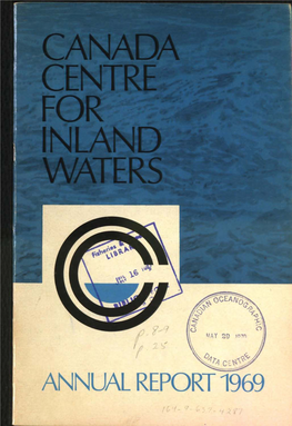Canada Centre for Inland Waters Annual Report 1969