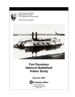Fort Donelson National Battlefield Visitor Study