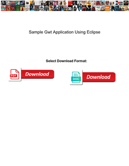 Sample Gwt Application Using Eclipse