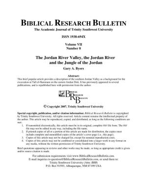 BIBLICAL RESEARCH BULLETIN the Academic Journal of Trinity Southwest University